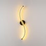 Opviq Yılan - 13281 Lámpara de pared de metal negra con LED integrado